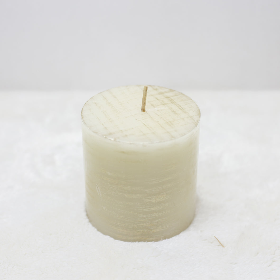 Cream Painted Candle